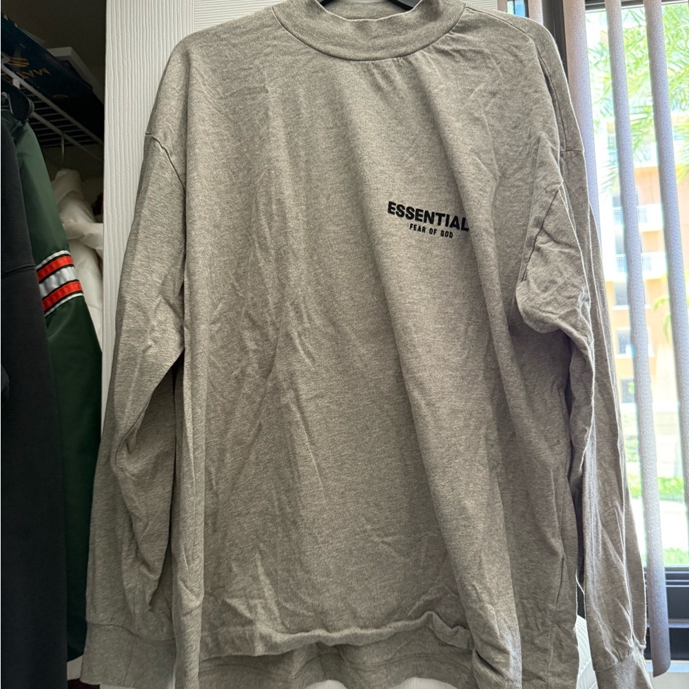 Essentials Long Sleeve Grey Shirt